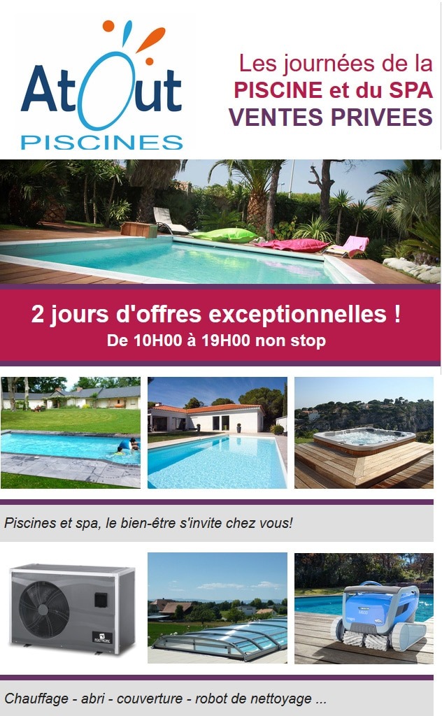 ventes privées piscines et spa en Auvergne