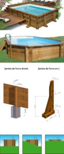 illustration piscines en bois